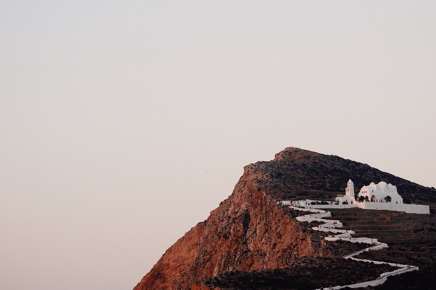 volcanic landscape cliff Greek Island